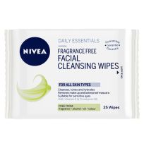 Nivea Daily Essentials Fragrance Free Facial Wipes 25 Pack