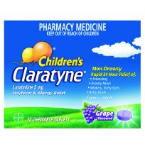 Claratyne Children's Grape 30 Chewable Tablets