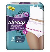 Always Discreet Underwear L Plus 8 Pants Pack
