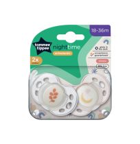 Tommee Tippee Soothers Night Time 18-36 Months 2 Pack