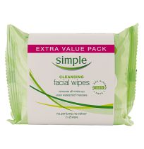 Simple Cleansing Facial Wipes Twin Value Pack