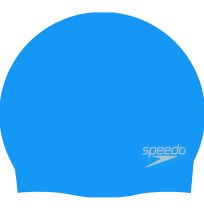 Speedo Cap Plain Silicone Neon Blue
