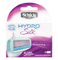 Schick Women Hydro Silk Razor Cartridges 4 Pack