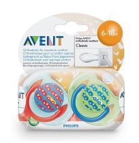 Avent Soothers 6-18 Months Fashion Design 2 Pack