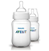Avent Classic Feeding Bottles 1 Month + 260ml 2 Pack