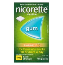 Nicorette Gum 4mg Fresh Fruit 105 Pack