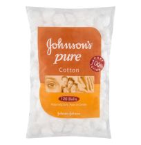 Johnson's Pure Cotton Balls White 120 Pack