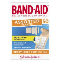 Band Aid Assorted Shapes 50 Pack