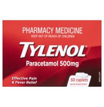 Tylenol Paracetamol 500mg 50 Pack