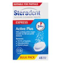 Steradent Active Plus Denture Cleansing Tablets Express 48 Pack