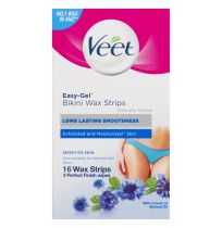 Veet Easy-Gel Bikini Wax Strips for Sensitive Skin