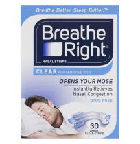 Breathe Right Nasal Strips Clear Large Strips 30 Pack