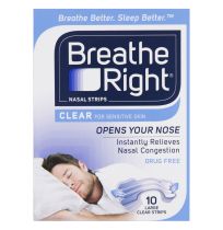 Breathe Right Nasal Strips Clear Large Strips 10 Pack