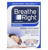 Breathe Right Nasal Strips Tan Large Strips 30 Pack