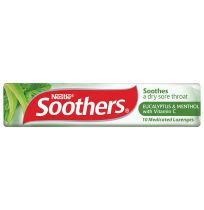 Soothers Eucalyptus & Menthol Lozenges Stick 10 Pack