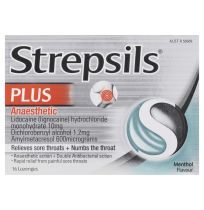 Strepsils Plus Anaesthetic Sore Throat Lozenges 16 Pack