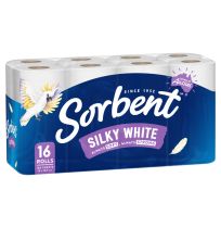 Sorbent Silky White Toilet Tissue 16 Pack