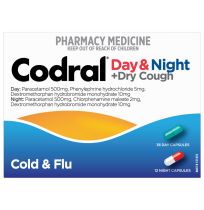 Codral PE Cold & Flu + Cough Day & Night 48 Capsules