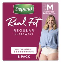 Depend Real Fit Womens Underwear Medium 8 Pack