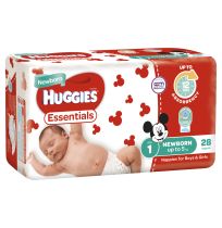 Huggies Essentials Nappies Unisex Size 1 28 Pack