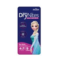 Drynites Girls Convenience Size 4 (4-7 Years) 9 Pack