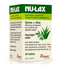 Nulax Natural Laxative with Prebiotic Senna & Aloe 40 Tablets