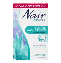 Nair Easiwax Large Wax Strips Legs & Body 40 Pack