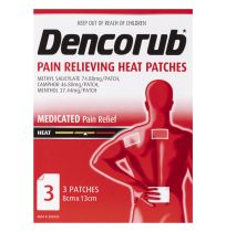 Dencorub Medicated Heat Patches 3 Pack