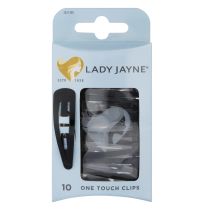 Lady Jayne 3013 One Touch Clips Black 10 Pack