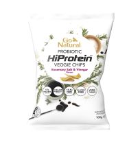 Go Natural Probiotic HiProtein Veggie Chips Rosemary Salt & Vinegar Flavour 100g