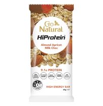Go Natural HiProtein Energy Bar Almond Apricot Milk Choc 60g