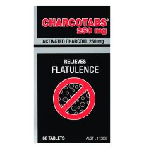 Charcotaps Activated Charcoal 250mg 60 Tablets