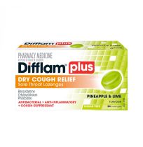 Difflam Plus Dry Cough Relief Lozenges Pineapple Lime 24 Pack