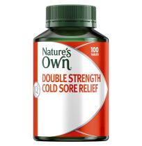 Nature's Own Double Strength Cold Sore Relief Lysine 1000mg 100 Tablets