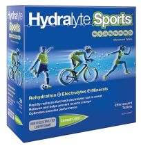 Hydralyte Sports Electrolyte Effervescent Lemon Lime 20 Tablets