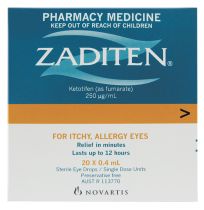 Zaditen Eye Drops 0.4ml Singles 20 Pack
