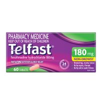 Telfast Hayfever Allergy Relief 180mg 60 Tablets