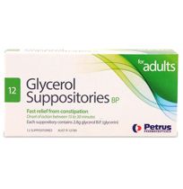 Glycerol Adult Suppositories 12 Pack