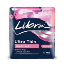 Libra Pads Ultra Thin Super No Wings 12 Pack