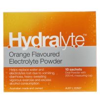 Hydralyte Electrolyte Powder Orange 10 Sachets