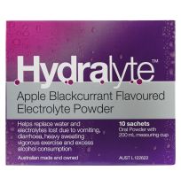 Hydralyte Electrolyte Powder Apple Blackcurrant 10 Sachets