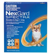 Nexgard Spectra 2-3.5kg 6 Pack (Orange)