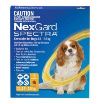 Nexgard Spectra 3.6-7.5kg 6 Pack (Yellow)