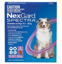 Nexgard Spectra 15.1-30kg 6 Pack (Purple)