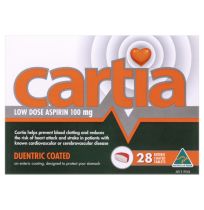 Cartia Low Dose Aspirin 100mg 28 Tablets