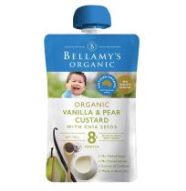 Bellamy's Organic Vanilla & Pear Custard with Chia Seeds 120g