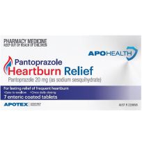 ApoHealth Pantoprazole Heartburn Relief 20mg 7 Tablets (S2)