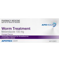 ApoHealth Worm Treatment Chewable 6 Tablets (S2)
