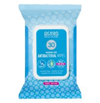 Ocean Healthcare Antibacterial Wipes Fragrance Free 30 Pack