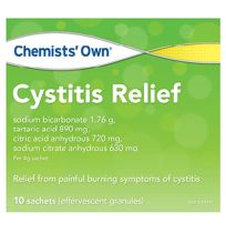 Chemists' Own Cystitis Relief Sachet 4G 10 Pack